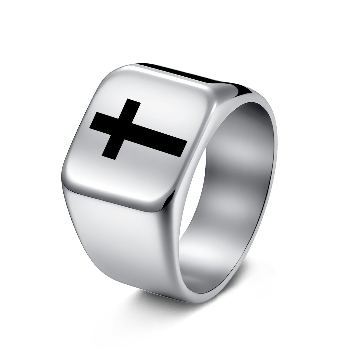 Stainless Steel Punk Stamp Ring By Planderful Everyday Genie For Unisex Hip Hop Style And Customizable Design