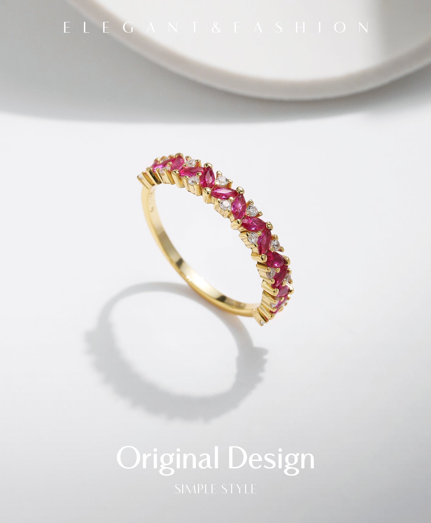 Planderful Gala Fireworks Ring – Exquisite Pigeon Blood Red Zircon