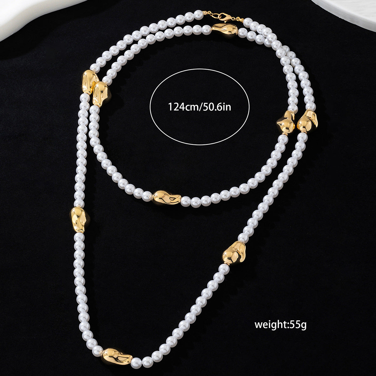 Planderful Vienna Verve Necklace – Elegant Multi-Layer Imitation Pearl Design