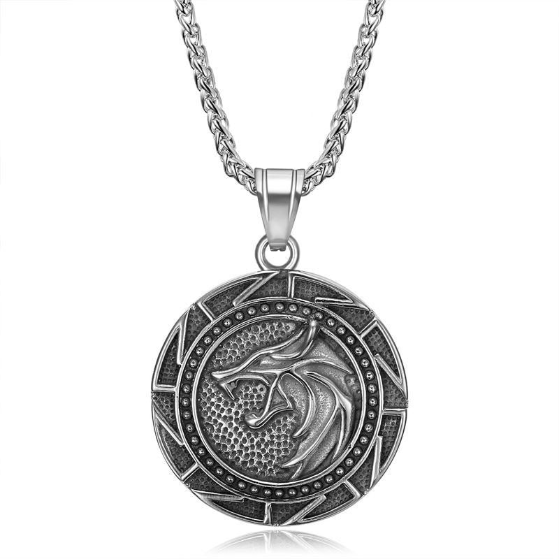 Planderful Viking Rune Pendant Necklace for Men Stainless Steel Durable Nordic Jewelry