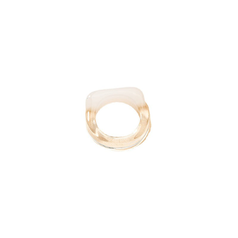 Chic Transparent Resin Ring for Women - Vienna Verve Collection