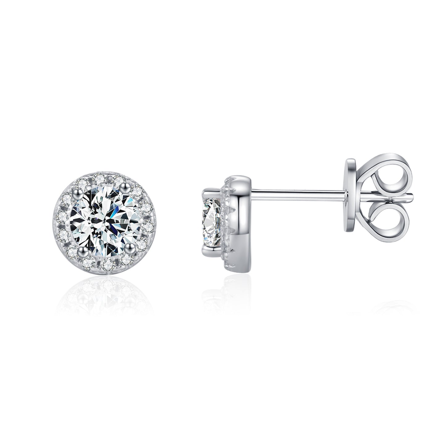 Planderful Moissanite Sparkling Earrings – Elegant Light Luxury Design