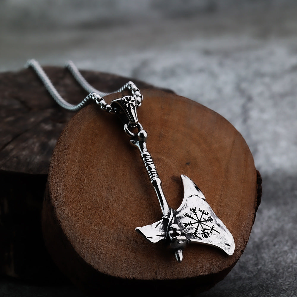 Foreign Trade Cross-Border E-Commerce Viking Tomahawk Pendant Necklace for Men