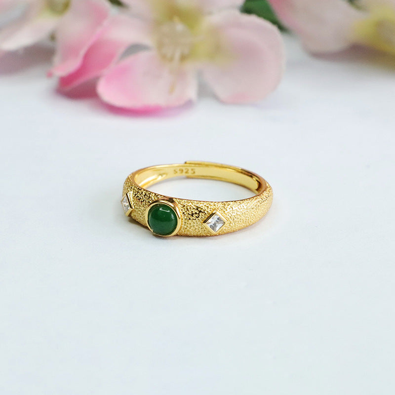 Green Jadeite Vintage Ring