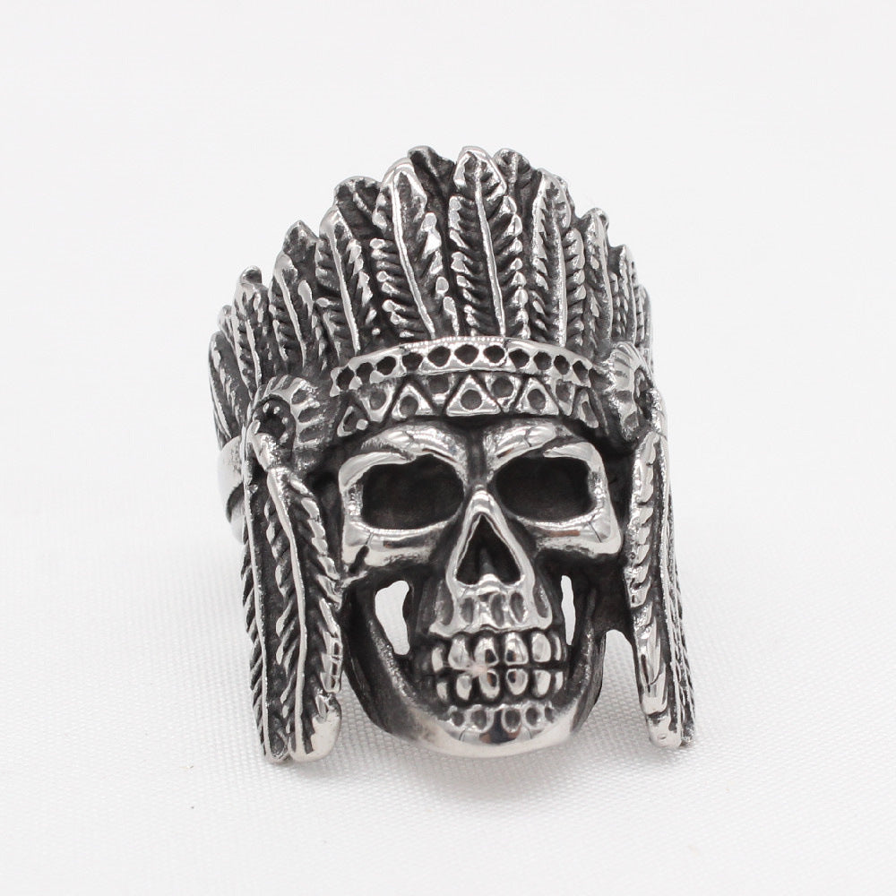 Planderful Titanium Steel Skull Ring For Men Unisex Gothic Protection Statement Everyday Genie