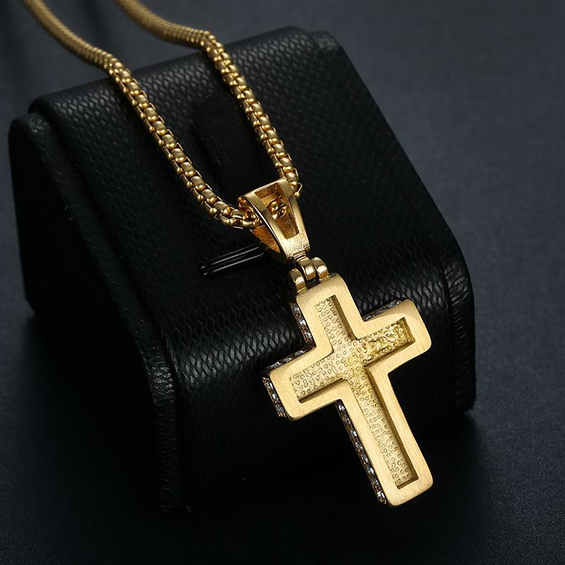 Zircon Necklace – Statement Cross Pendant For Men And Women