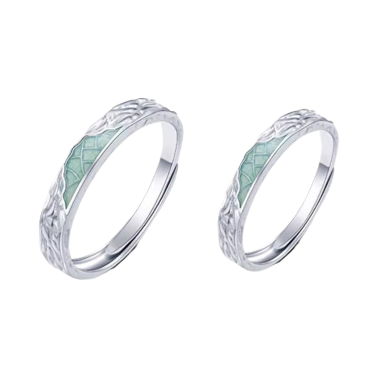 Planderful Sterling Silver Glacier Couple Ring For Girlfriend And Boyfriend Fashion Gift