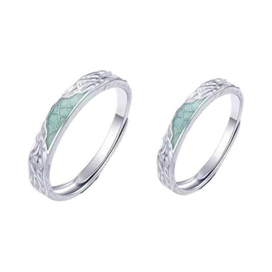 Planderful Sterling Silver Glacier Couple Ring For Girlfriend And Boyfriend Fashion Gift