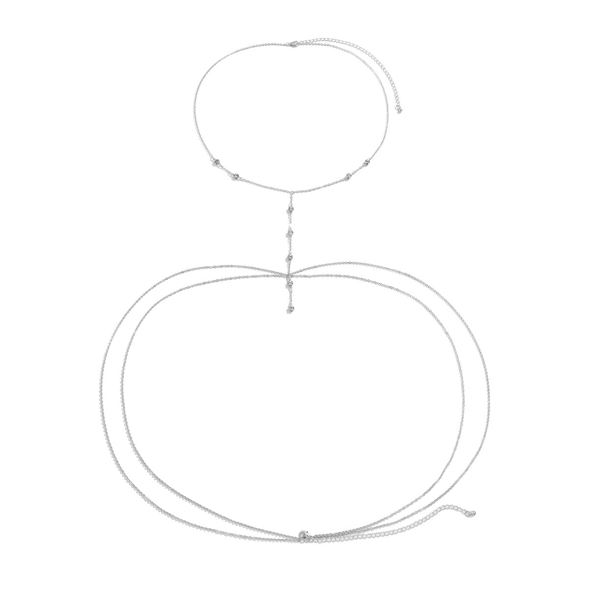 European and American Jewelry Collection - Vienna Verve Rhinestone Body Chain Necklace