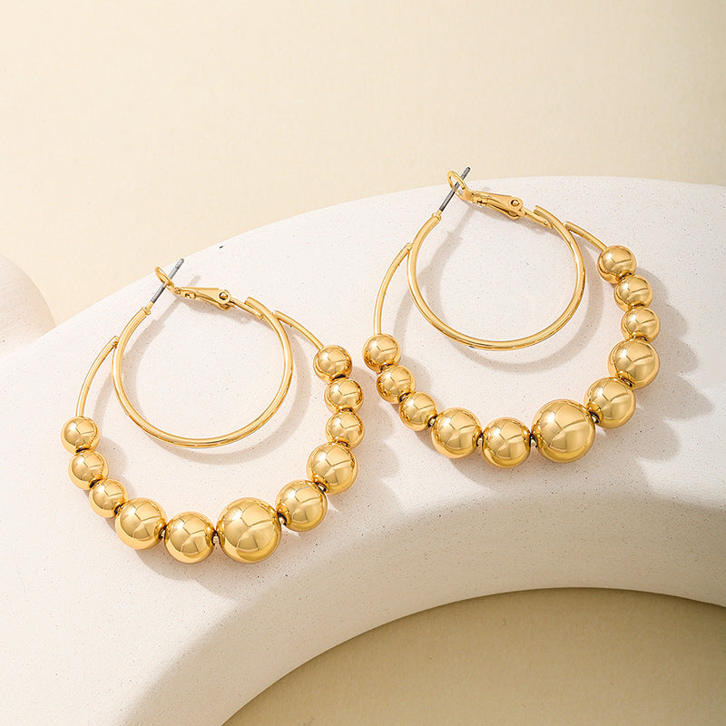 Planderful Vienna Verve Earrings – Fashionable Double Large Circle Design
