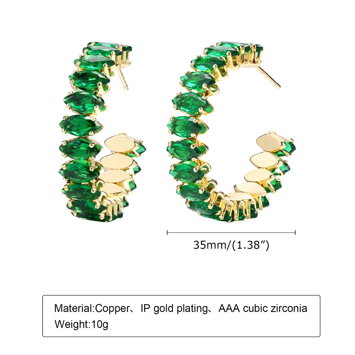 Zircon Geometric Earrings