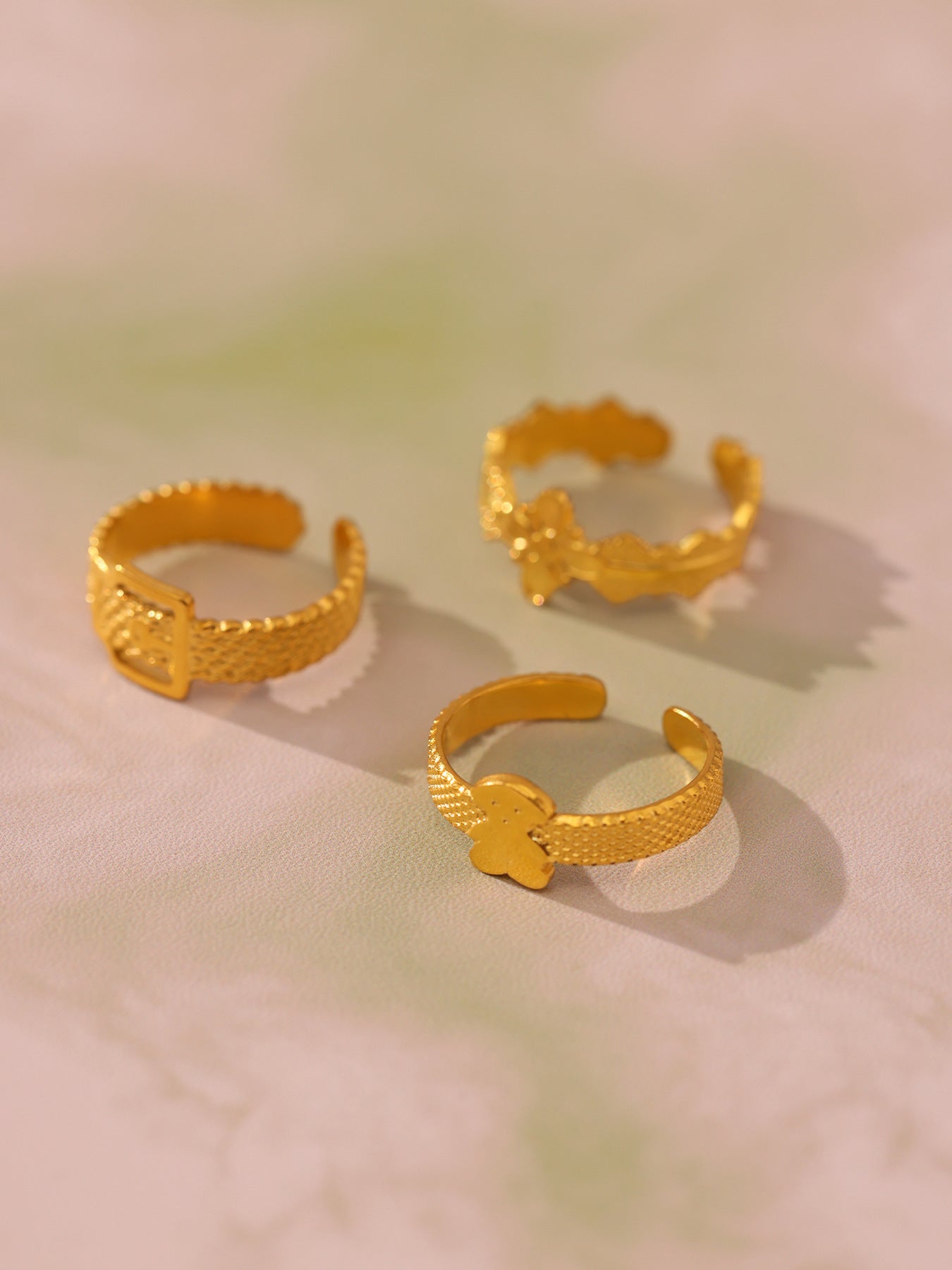 Planderful Geometric Opening Ring For Women Stainless Steel