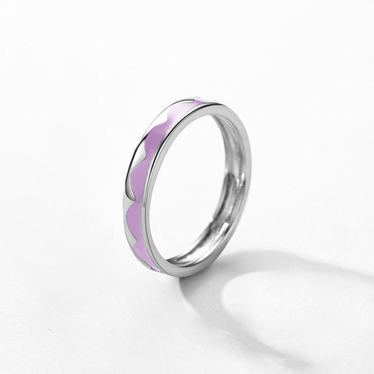Sterling Silver Color Drop Ring for Women, Size 5-10