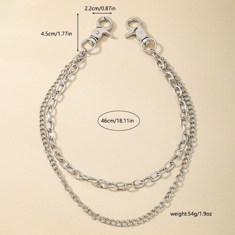 Planderful Vienna Verve Necklace – Creative Punk Style with Double-Layer Design