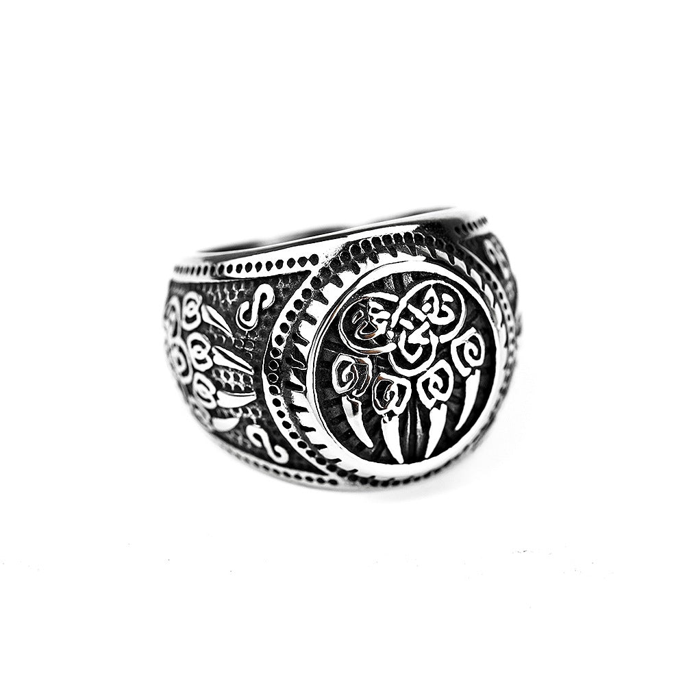 European and American Jewelry Titanium Steel Men's Ring