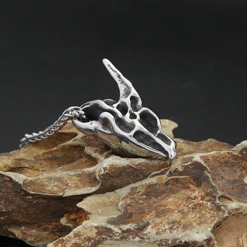 Explosion Retro Punk Skull Faucet Pendant Necklace for Men