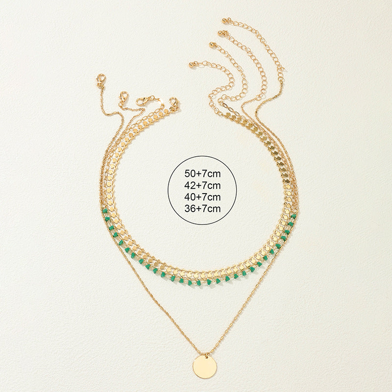 Luxurious Retro Pendant Necklace Set from Planderful Collection in Vienna Verve