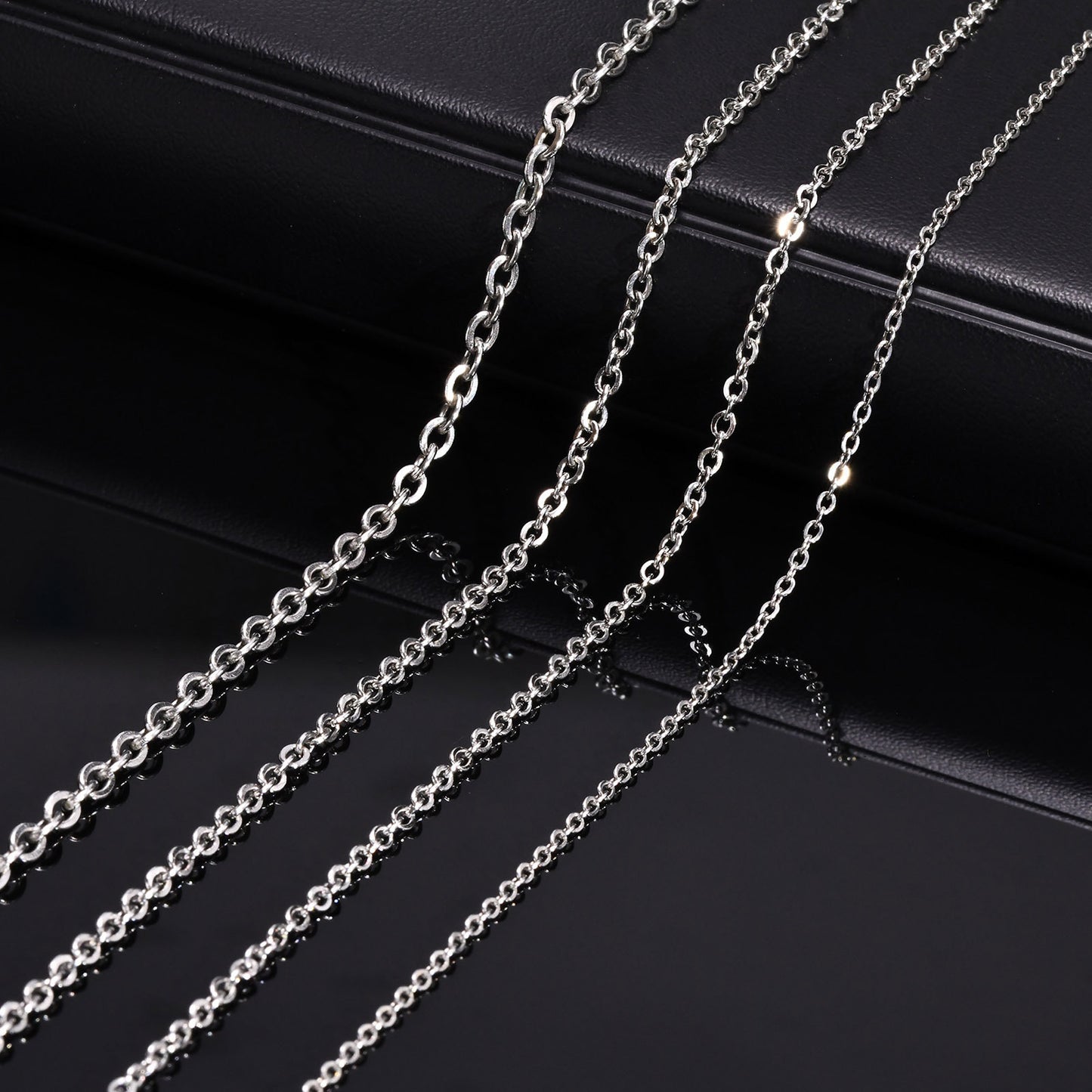 Fashion Chain Neck Chain Necklace Gold Steel O-Chain 2mm Jewelry