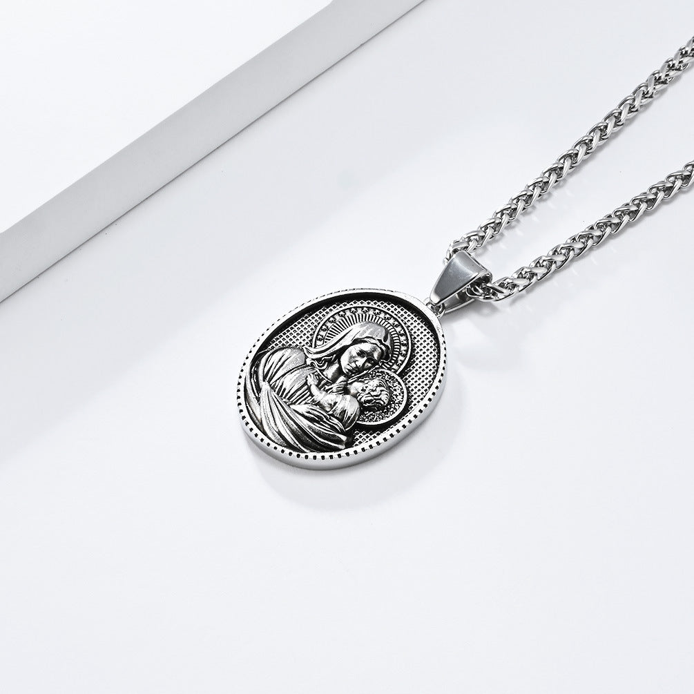 European And American Virgin Mary Pendant For Men Gifts