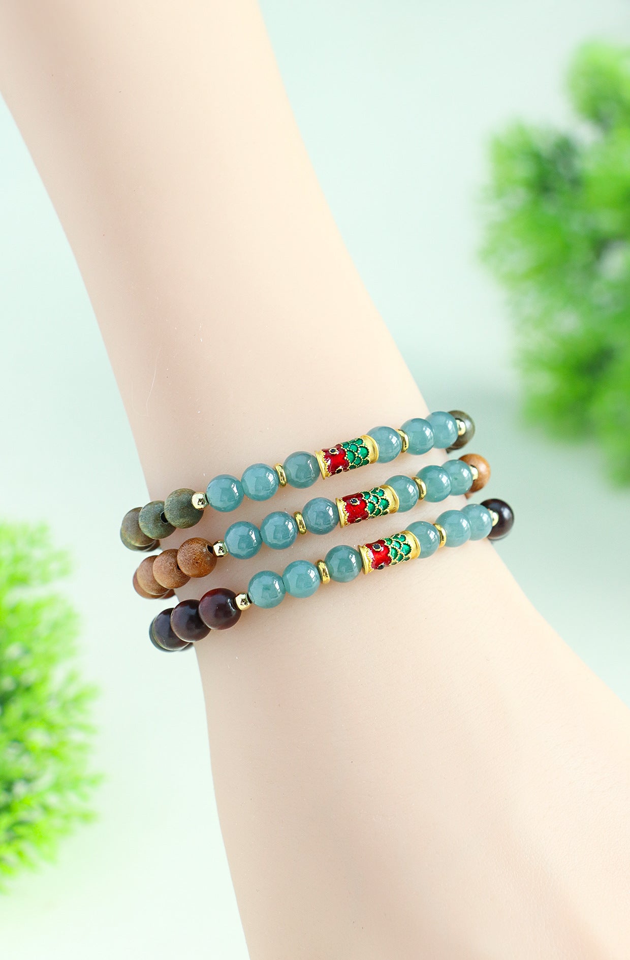 Planderful Fortune's Favor Bracelet – Retro National Style with Good Luck Koi Design