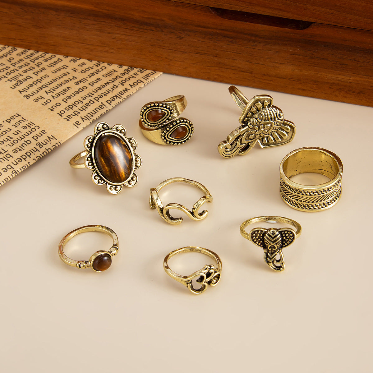 Medieval Ring With Retro Geometric Design For Bold Statement Fashion Lovers By Planderful Vienna Verve