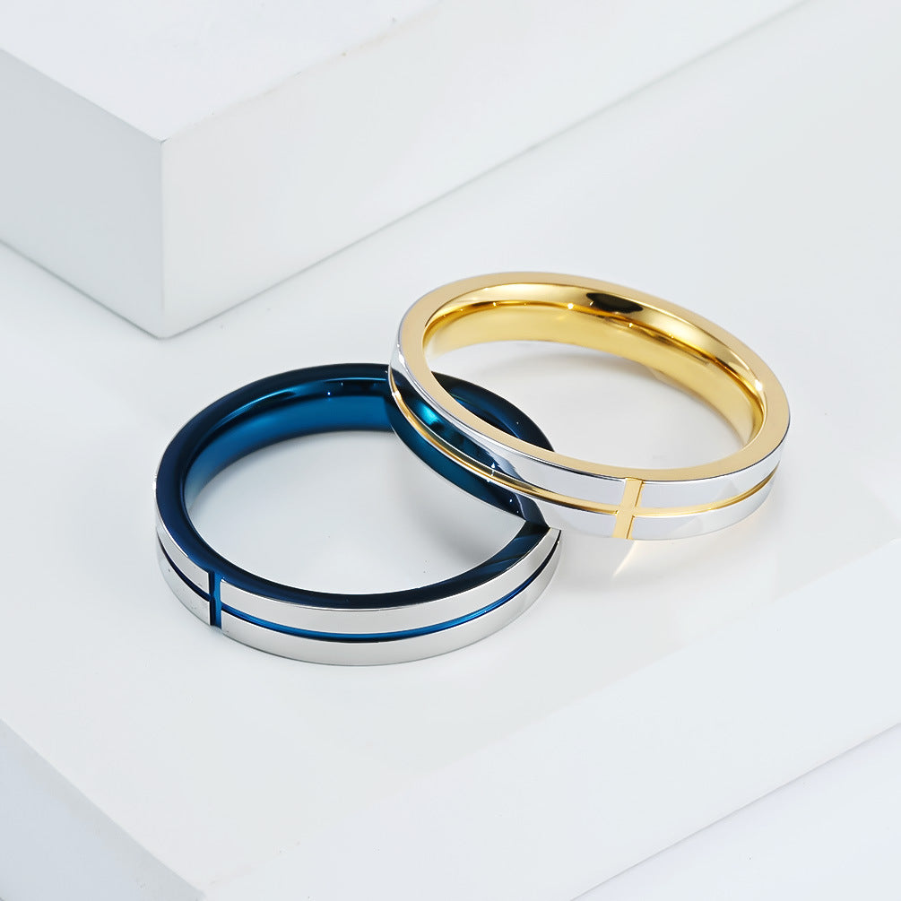 Planderful Titanium Steel Cross Ring Unisex Jewelry Premium Everyday Genie Collection