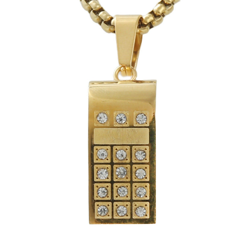 Personalized Retro Titanium Steel Whistle Pendant Necklace for Trendy Men