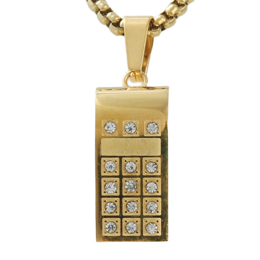 Personalized Retro Titanium Steel Whistle Pendant Necklace for Trendy Men