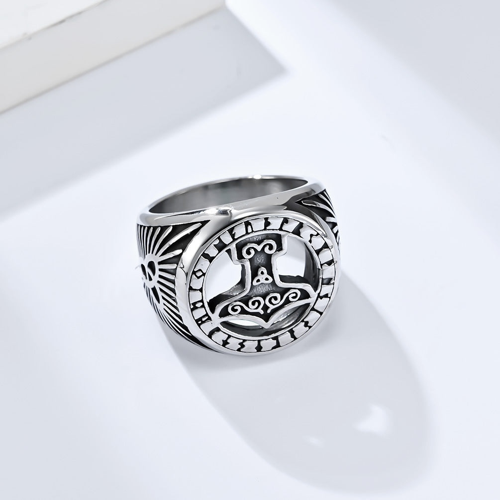 Planderful Steel Celtic Triangle Knot Ring For Men Eternal Viking Punk Style Sizes 8 9 10 11 12