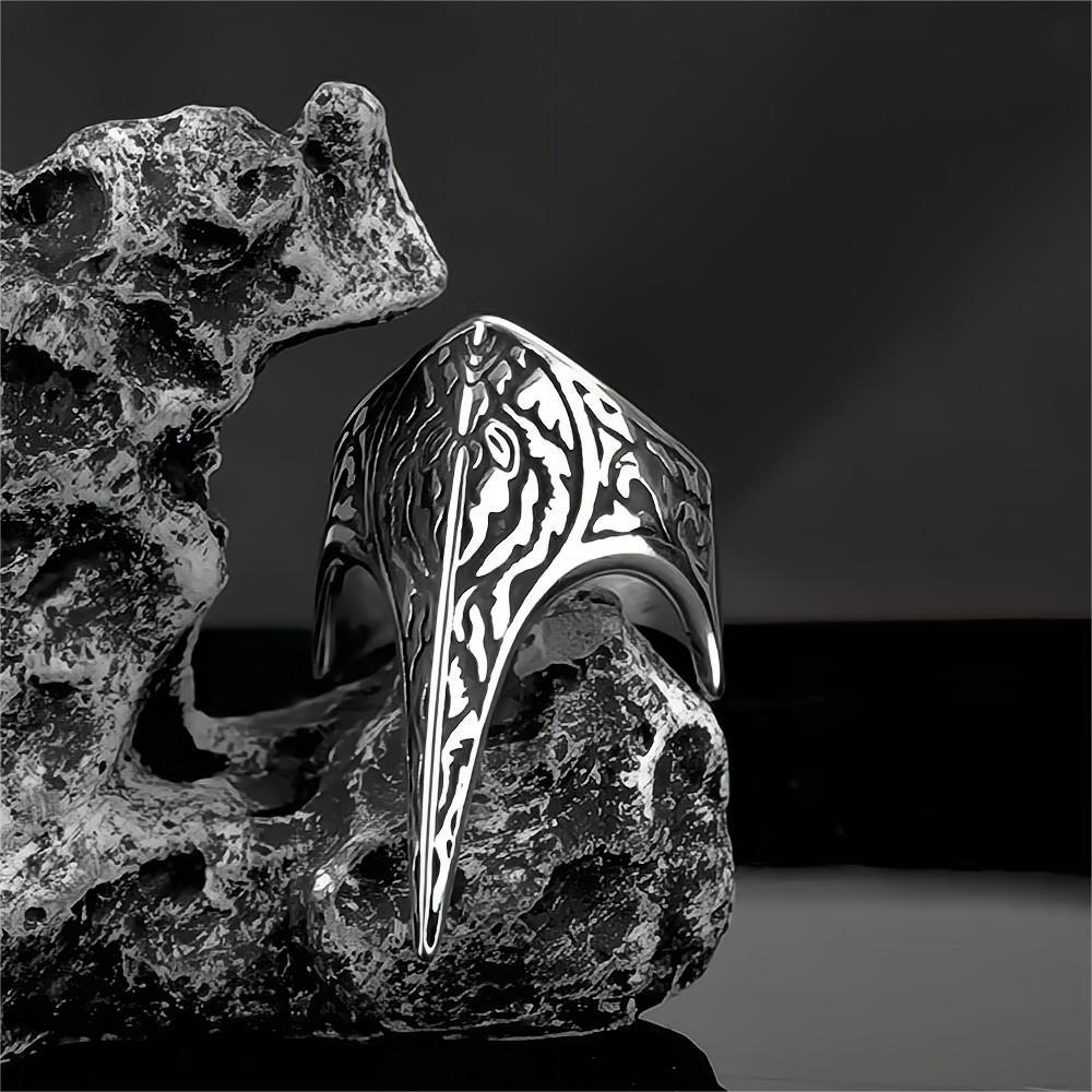 European And American Jewelry Men's Titanium Steel Ring Retro Hip-Hop Style Personalized Eagle Claw Ring