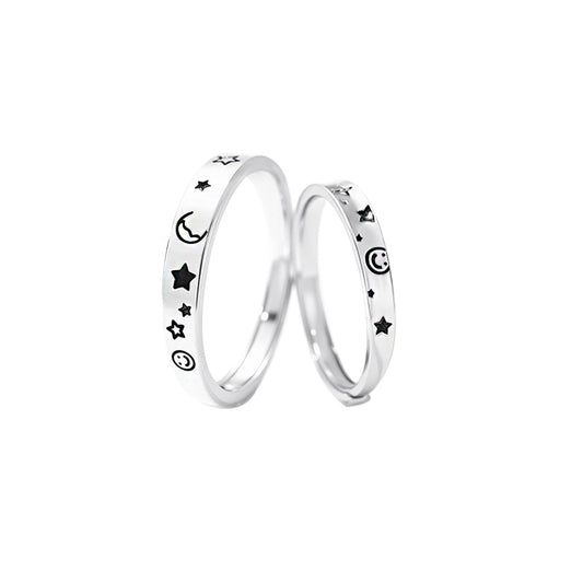 Star Moon S925 Sterling Silver Ring
