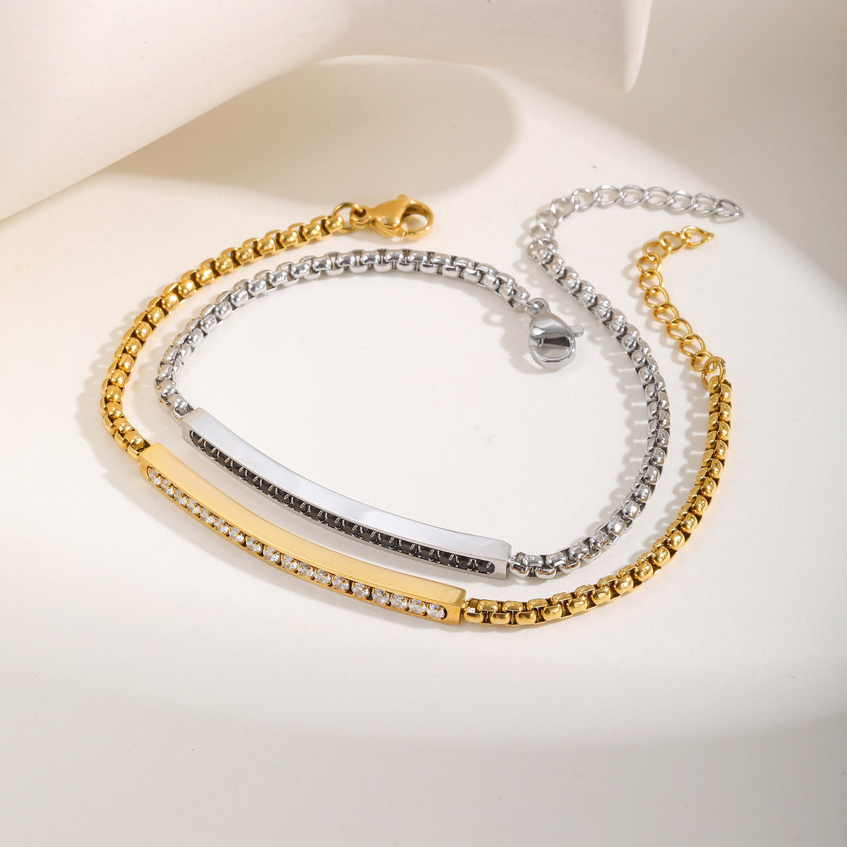 Zircon Minimalist Stainless Steel Bracelet Unisex