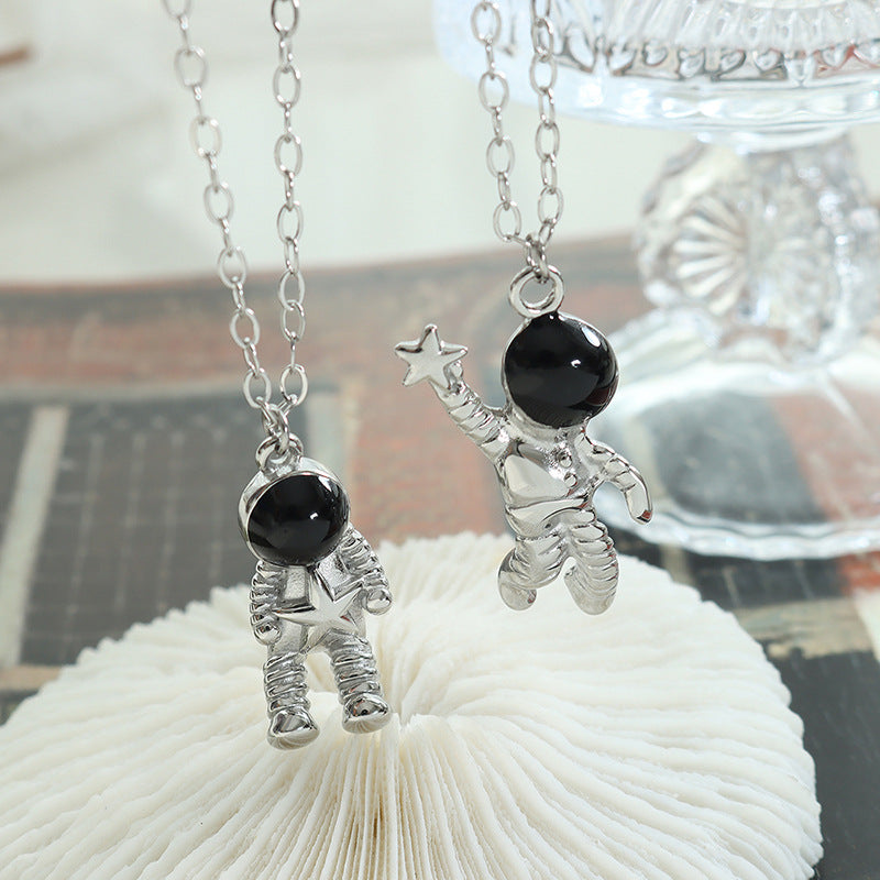 Space Explorer Titanium Steel Pendant Necklace - Unisex Hip-Hop Fashion Piece