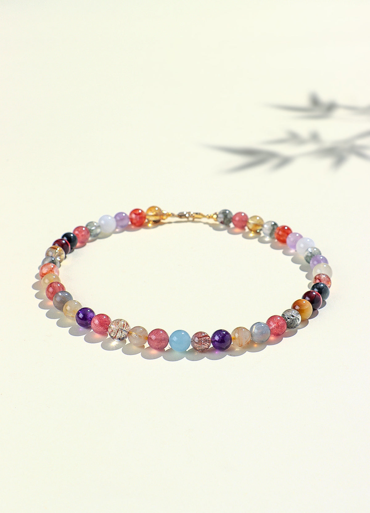 Strawberry Quartz Crystal Necklace