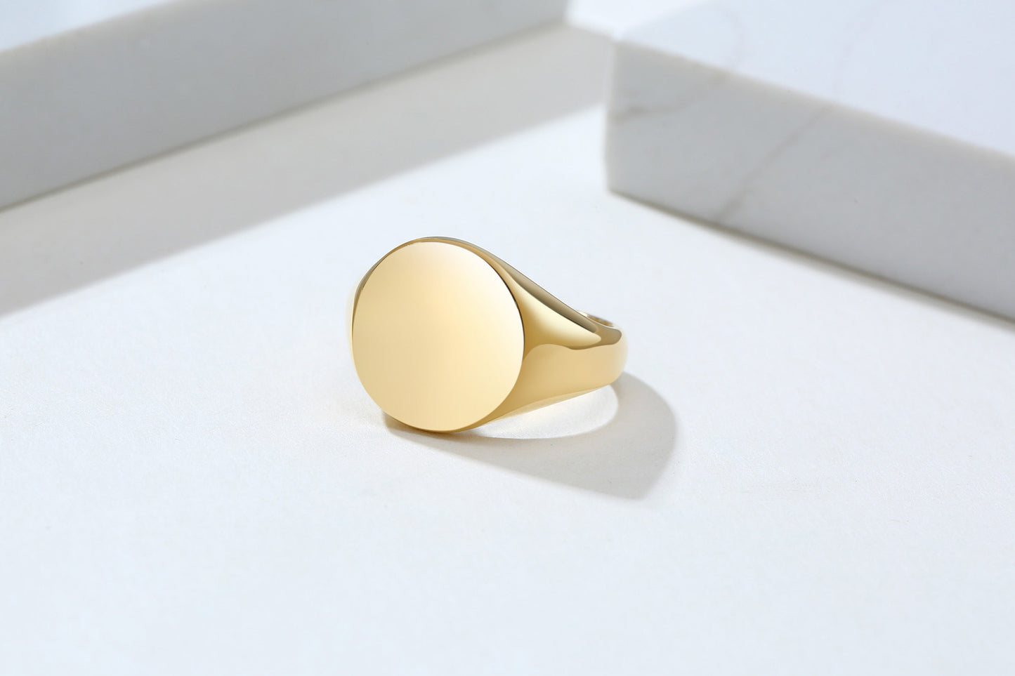 Stainless Steel Bare Body Ring Ins Cold Wind Cool Wide Surface Ring Women