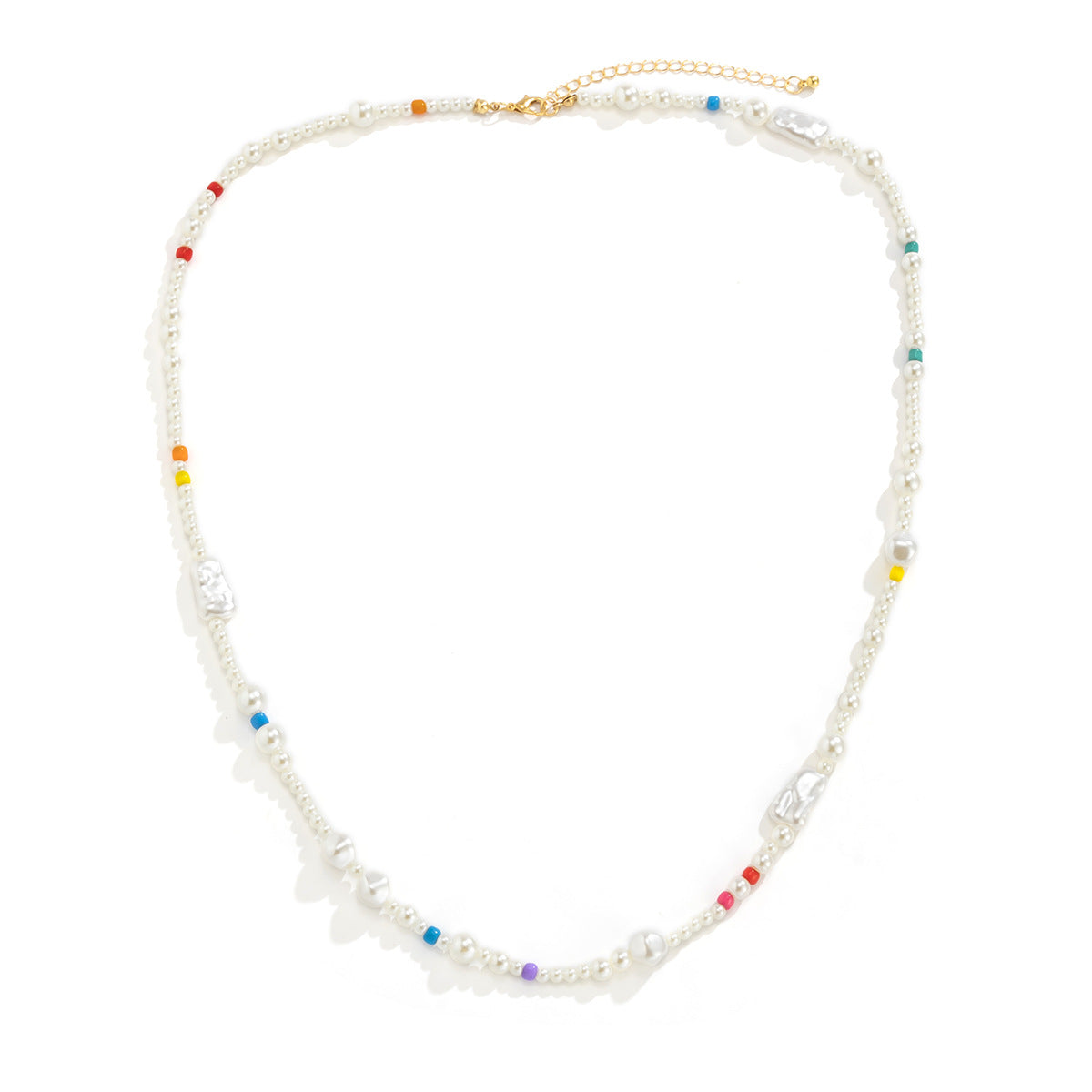 Planderful Vienna Verve Imitation Pearl Fringe Necklace For Women Beaded Statement Jewelry