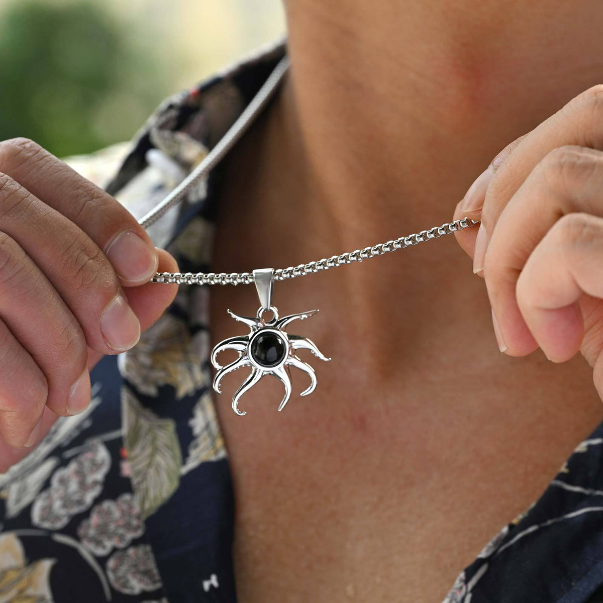 Black Stainless Steel Pendant for Men