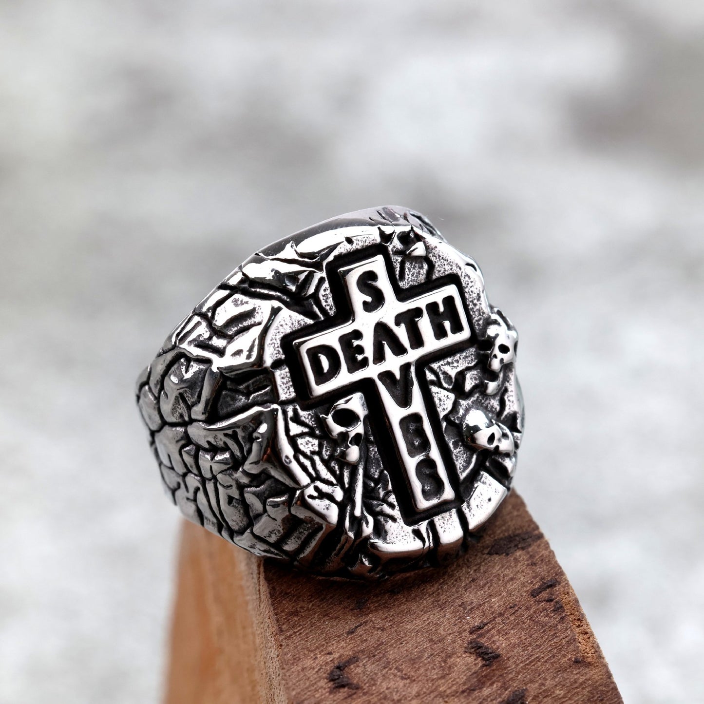 Mens Durable Stainless Steel Ring Retro Cross Punk Style Planderful Everyday Genie Collection For Men