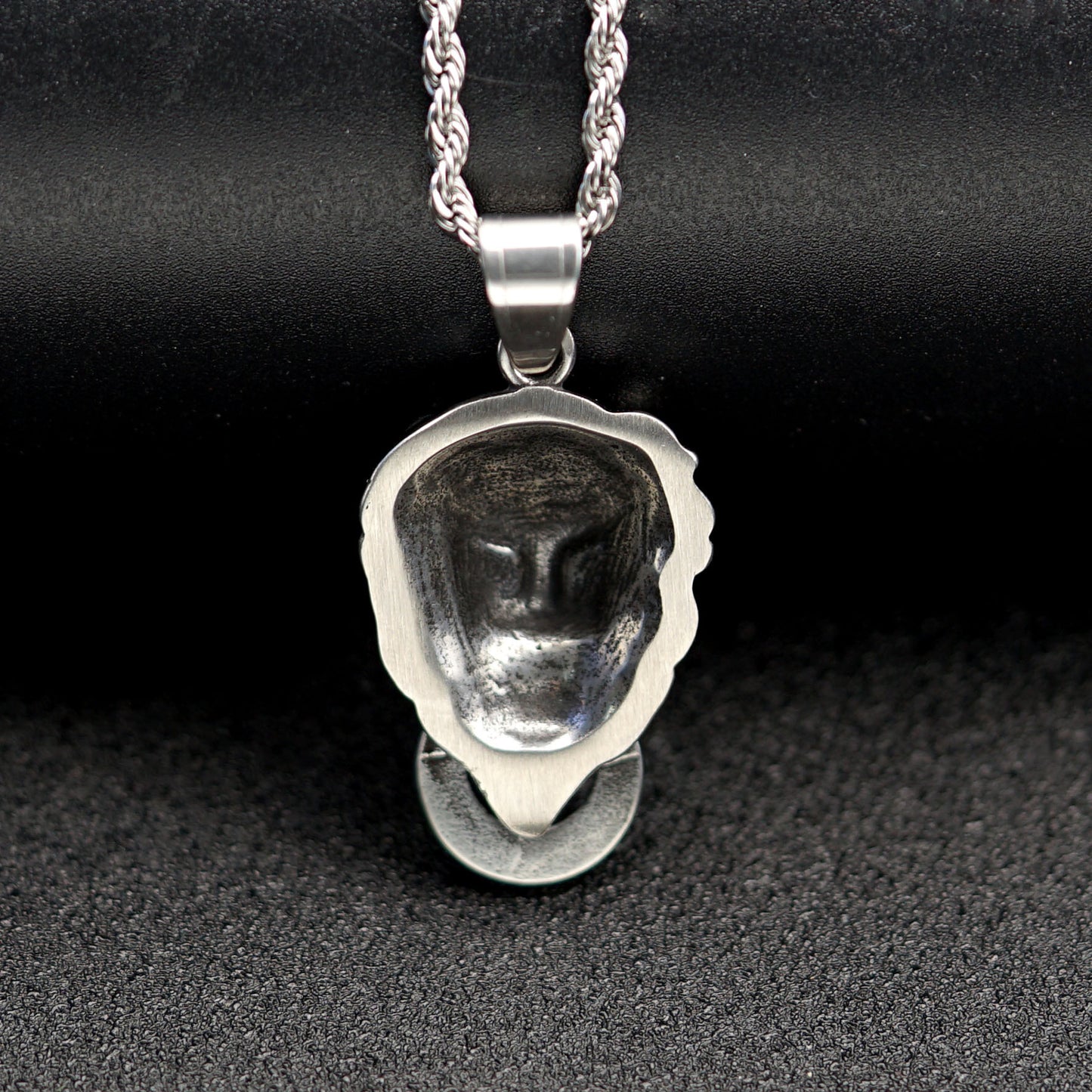 Steel Necklace – Statement Lion Head Pendant