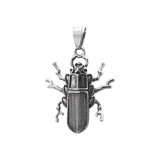 Planderful Beetle Pendant Stainless Steel Retro Mens Pendant