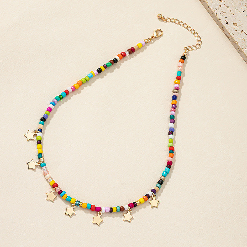 Bohemian Pearl Star Necklace - Vienna Verve Collection