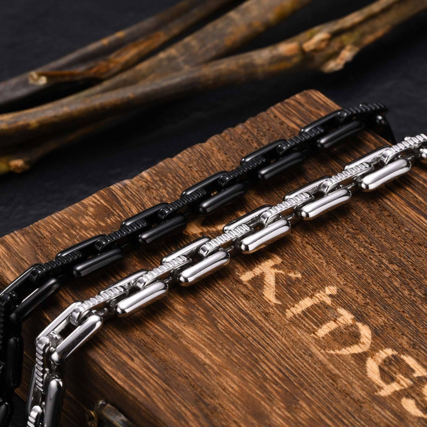 Men's Fashion Stainless Steel Handmade Chain Bracelet Hip Hop Jewelry for Men