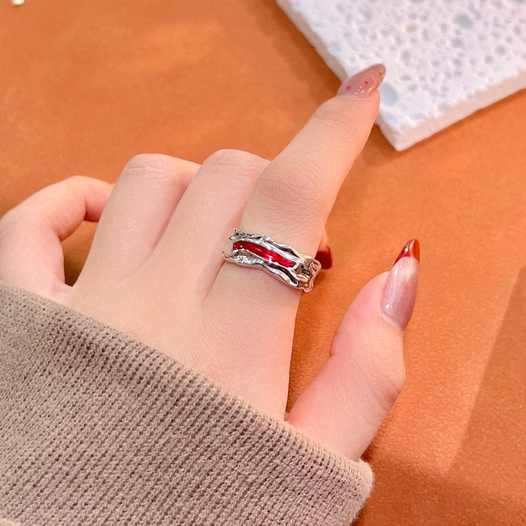 Planderful Eternal Night Galaxy S925 Sterling Silver Ring – Light Luxury Opening Design