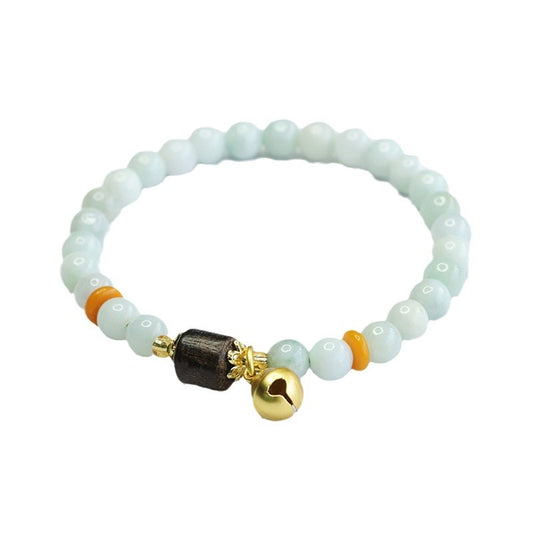 Jadeite Agarwood Beaded Bracelet