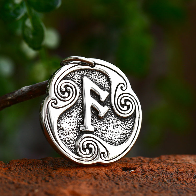 Viking-Inspired Titanium Steel Pendant for Men - Retro European and American Design, Wholesale Stainless Steel Jewelry
