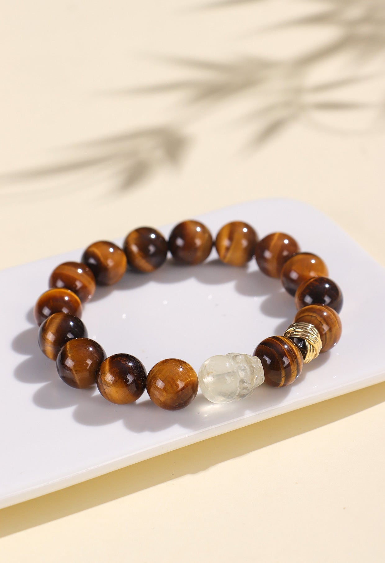 Planderful Fortune's Favor Bracelet – Elegant Crystal and Tiger's Eye Design