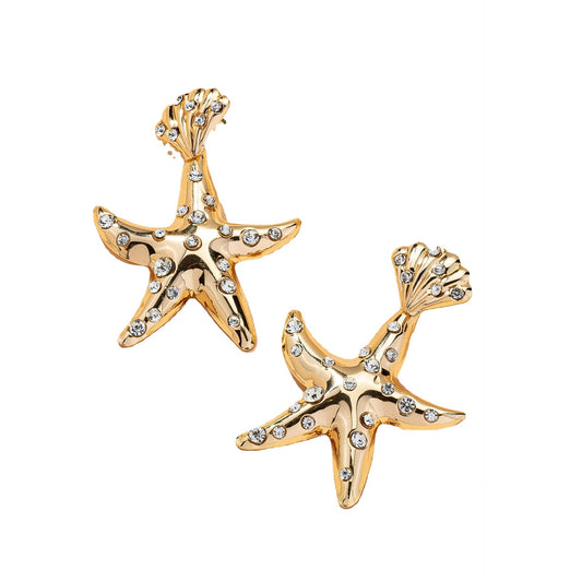 Starfish Starlet Earrings - Retro Exaggerated Fashion Jewelry for Women