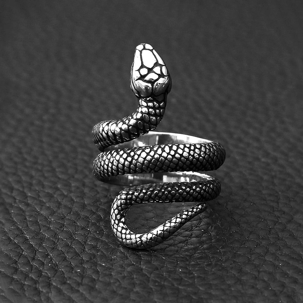 Punk Snake Zodiac Ring