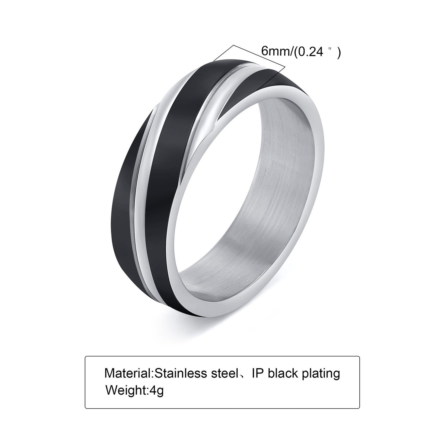Men's Rings Titanium Steel Ring Stainless Steel Minimalist Style