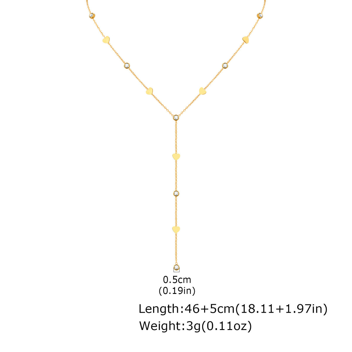 Style Lady Stainless Steel Tetragonal Star Cross Butterfly Heart Zircon Necklace